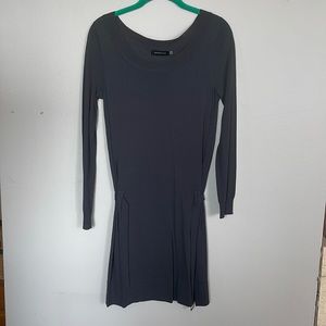 A beautiful and black grey evening dress light weight .